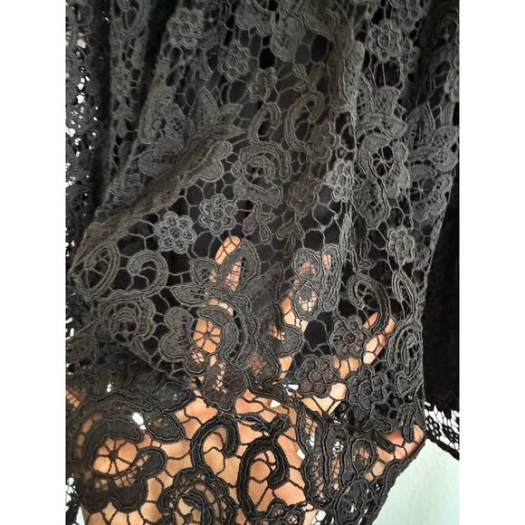 Self-Portrait Tie-neck Mini Dress in Black UK8/US4 - Picture 11 of 11